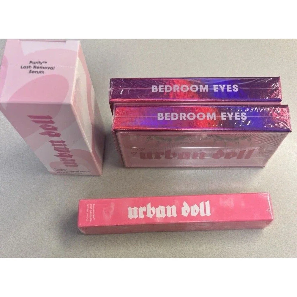 Urban Doll Lashes Bundle Bedroom eyes -New Sealed In Box- Lashes, Serum and Appl